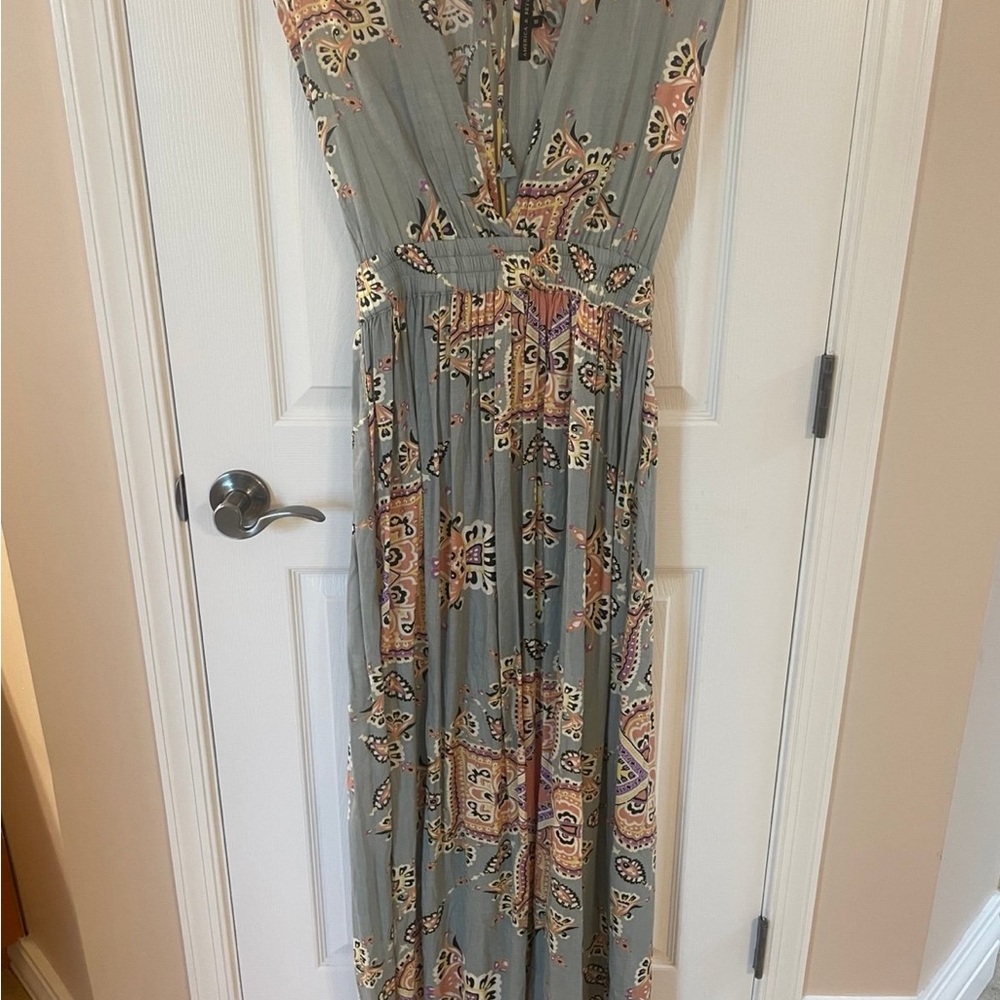 America and Beyond green medallion print Maxi Dress